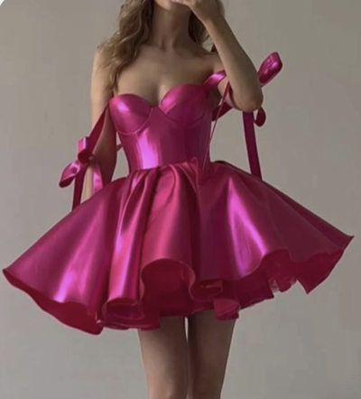 Fuchsia Short Homecoming Dresses Prom Gown