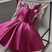 Fuchsia Short Homecoming Dresses Prom Gown - Thumbnail 2