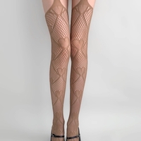 Sweet cool heart suspender tights - Thumbnail 4