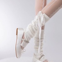 Soft ribbon ballet leg warmers - Thumbnail 4
