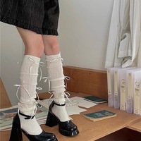 Balletcore ribbon bow stockings - Thumbnail 4