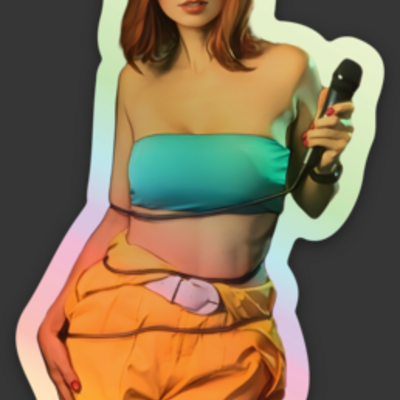 April 1.65" x 3" holographic stickers