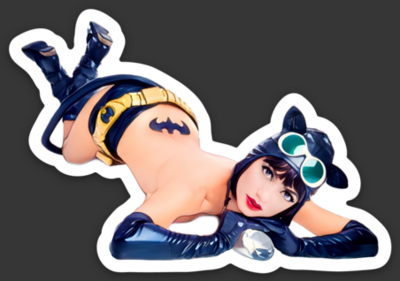 Catwoman 3" x 2.08" Die Cut Sticker