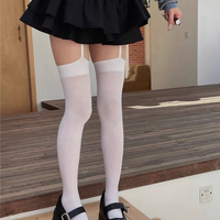 Pure velvet suspender stockings - Thumbnail 1