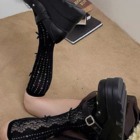 Coquette lace bow stockings - Thumbnail 3