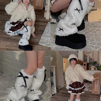 Fluffy sweet bow leg warmers - Thumbnail 4