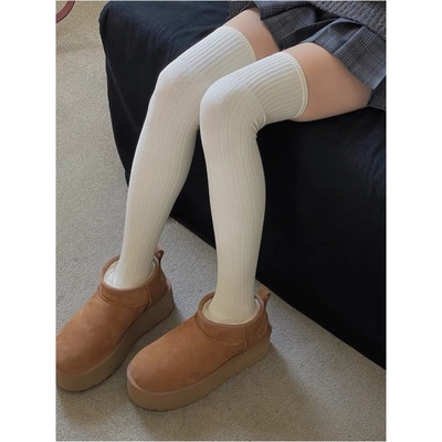 Twist knit academia winter stockings