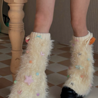 Holiday star furry leg warmers - Thumbnail 3