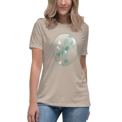 Cleo Harper White Flowers Women's Relaxed T-Shirt