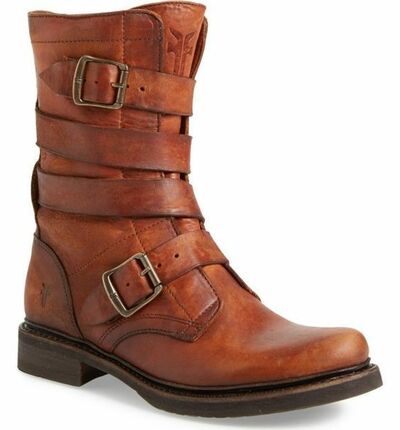 Handmade Men’s Retro Buckle Leather High ankle Boots