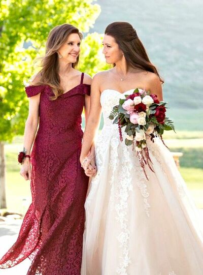 Wine Red Burgundy Mother Dresses Simple Lace Wedding Guest Mother Of the Bride /Groom Formal Dress