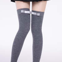 Winter woolen knot bow stockings - Thumbnail 2