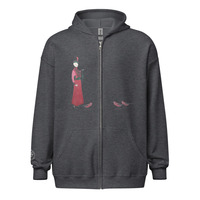 Cleo Harper Red Lady Unisex heavy blend zip hoodie with Embroidered wrist - Thumbnail 3