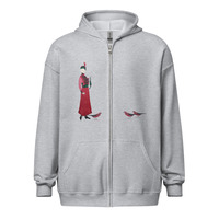 Cleo Harper Red Lady Unisex heavy blend zip hoodie with Embroidered wrist - Thumbnail 9