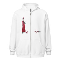Cleo Harper Red Lady Unisex heavy blend zip hoodie with Embroidered wrist - Thumbnail 12