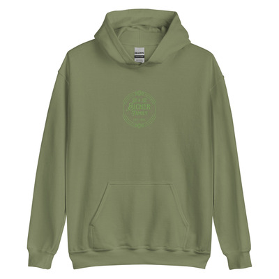 Cleo harper hanging flowers embroidered front logo unisex hoodie
