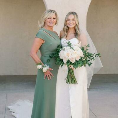 Simple one shoulder green sheath mother of the bride dress