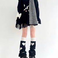 Black white y2k leg warmers - Thumbnail 2