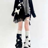 Black white y2k leg warmers - Thumbnail 4