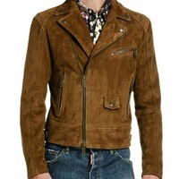 Men Leather Jacket Genuine Suede Biker Motorcycle jacket - Thumbnail 1