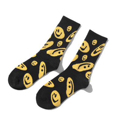 Dripping smiley face socks