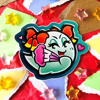 Lady Bow Paper Mario Sticker - Thumbnail 1