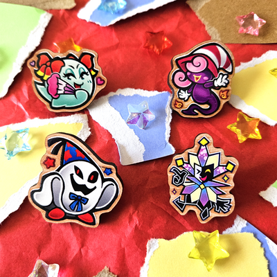 Paper mario wood pin set