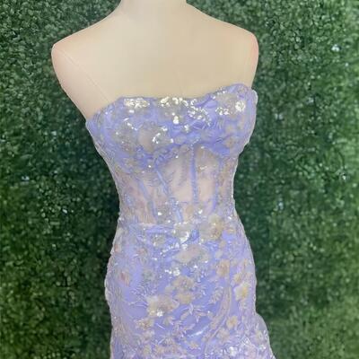   strapless red sequins tiered short homecoming dress dress,sf0542