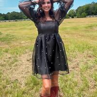 Satin Shoulder Ties Dress in Lilac,SF0545 - Thumbnail 4