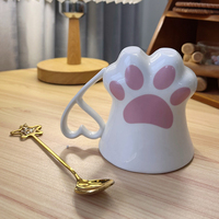 Love Heart Cat Paw Print Mug  - Thumbnail 3