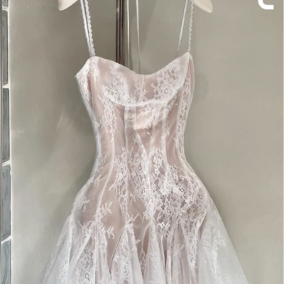 Short lace homecoming dresses strapless