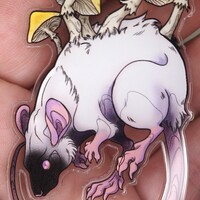 Rat with shrooms keychain - Thumbnail 2
