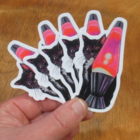Creeper Kitty And The Lava Lamp Sticker - Thumbnail 2