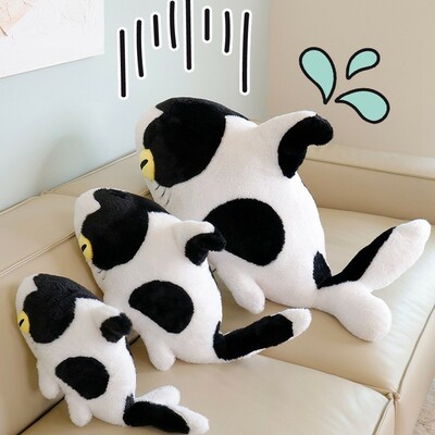 Funny cow shark plush toy