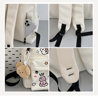 Cute Cartoon Cat Graffiti Print Bakcpack - Thumbnail 3