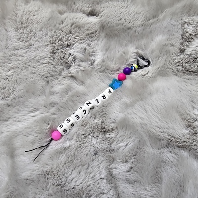 Custom chewy bead keychain