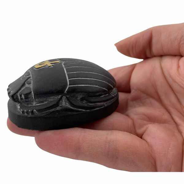 Egyptian Scarab Beetle Small Paperweight Homeschooling Teaching Aid Statue 2.4L x 1.75W E-040KP