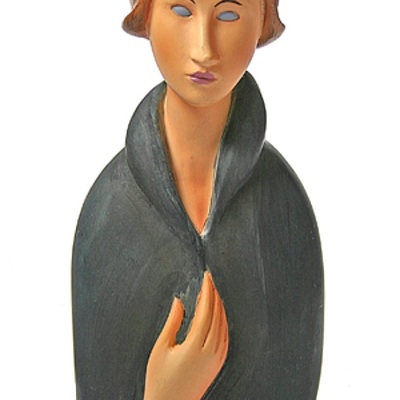 Modigliani blue eyed woman 1917 statue mo09