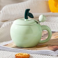 Creative Apple Mug With Lid And Spoon - Thumbnail 5