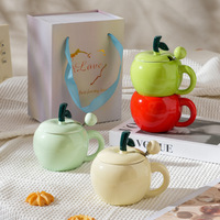 Creative Apple Mug With Lid And Spoon - Thumbnail 7