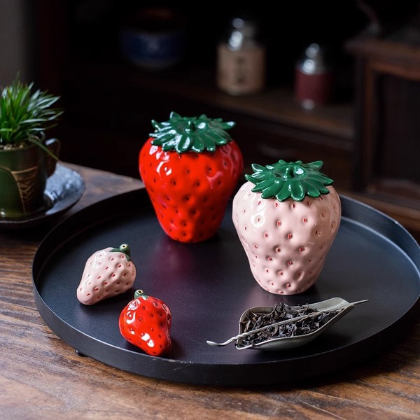 Strawberry Tea Storage Can