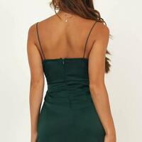 Simple Dark Green Sleeveless Short Homecoming Dresses  - Thumbnail 1