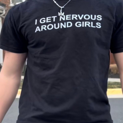 Free shipping-i get nervous around girls tee - Thumbnail 1