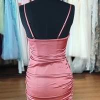 Square Neckline Homecoming Dress Short Prom Dress - Thumbnail 2