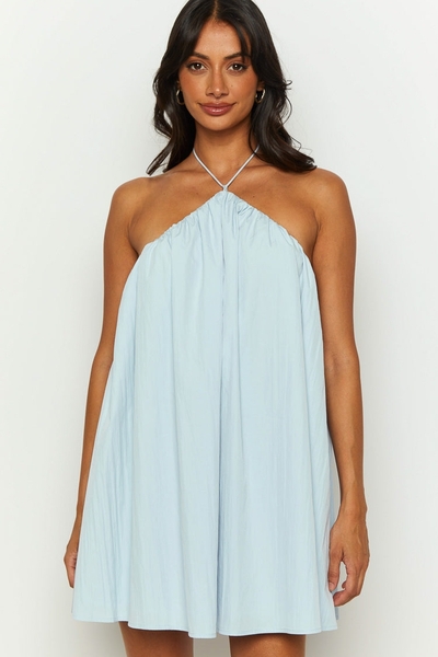 Halter Puff  Homecoming Dress Short Prom Dress