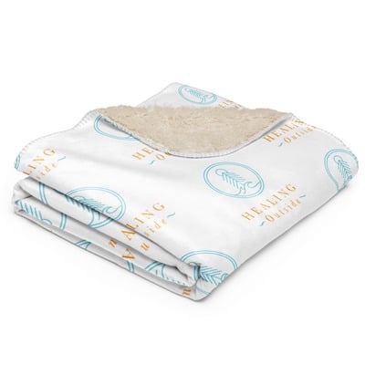 Healing outside sherpa blanket