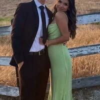 Spaghetti Straps Sparkly Sexy Long Prom Dresses  - Thumbnail 1