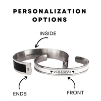 Couples bracelet, 25th anniversary, Matching bracelets, Personalized Wedding gifts for couple - Thumbnail 5