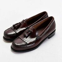 NEW Handmade Men's burgundy tassel loafers,summer casual men's leather loafers - Thumbnail 1