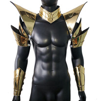 Burning Man Holographic Gold Armor,Rave Festival Costume Armor Wear Outfits for Men